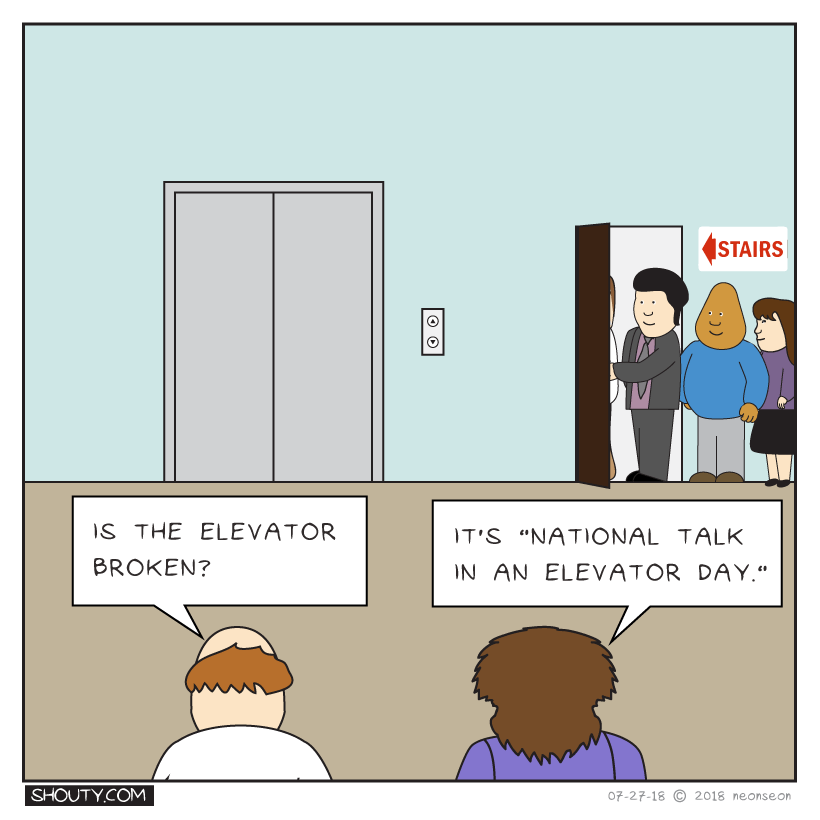 National Talk in an Elevator Day