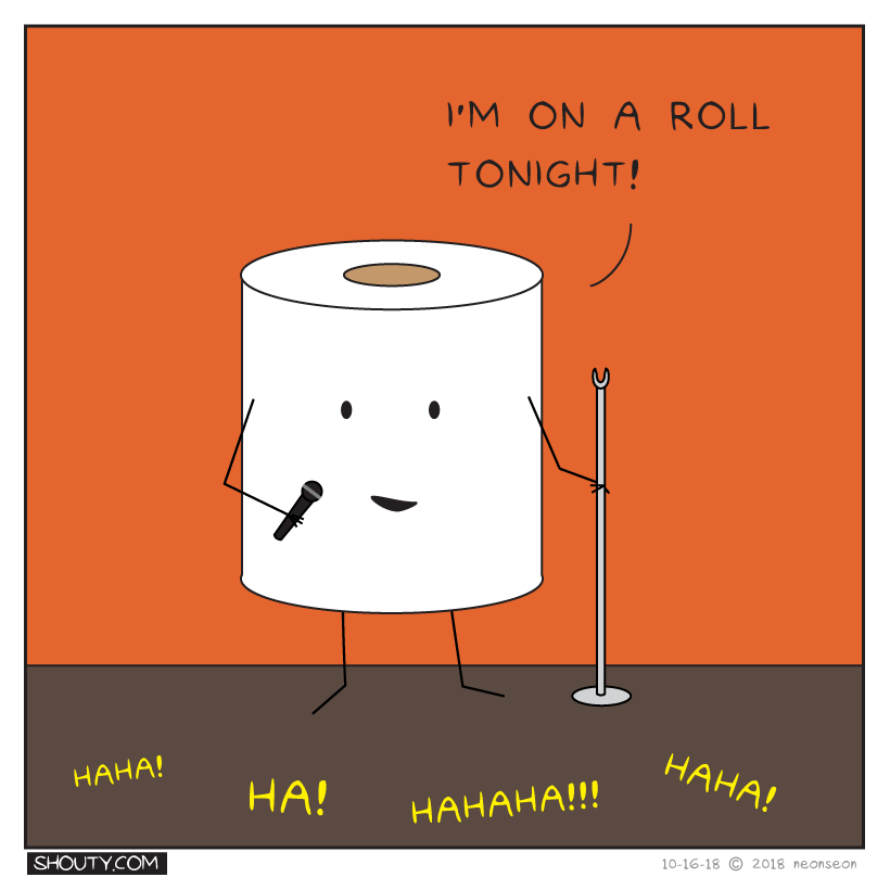 Toilet Paper Comedy Comic by Shouty