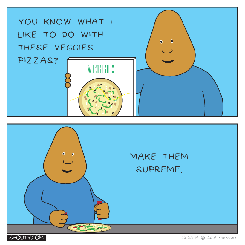 Veggie Pizza Comic by Shouty