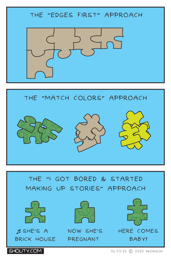 Puzzle Solving Comic by Shouty